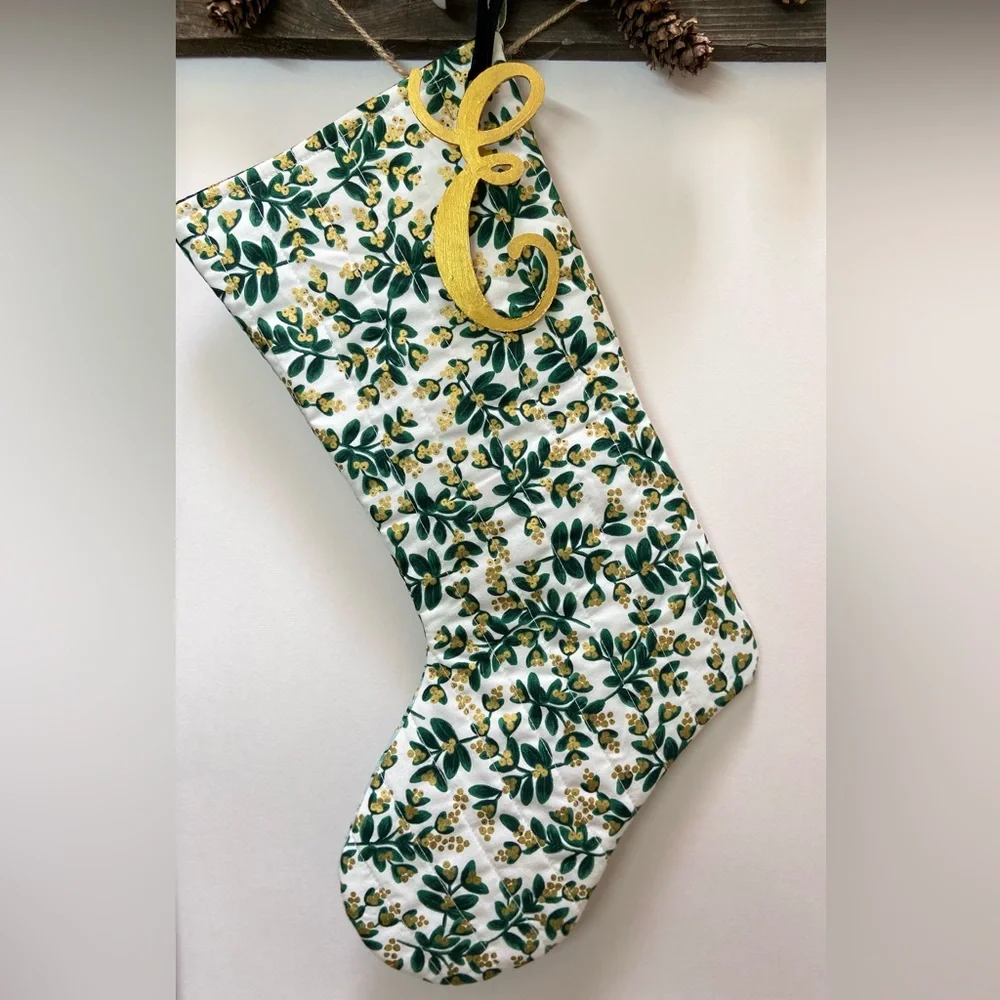 E- Handmade Rifle Paper Co. Quilted Stocking - Picture 4 of 5
